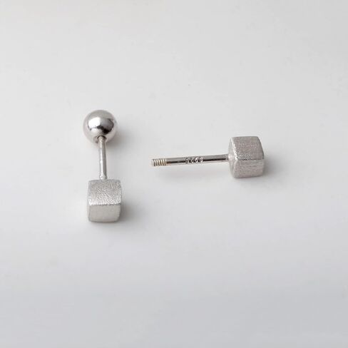 Screw Back 925 Sterling Silver Tiny Cross Earrings Studs in Kuwait