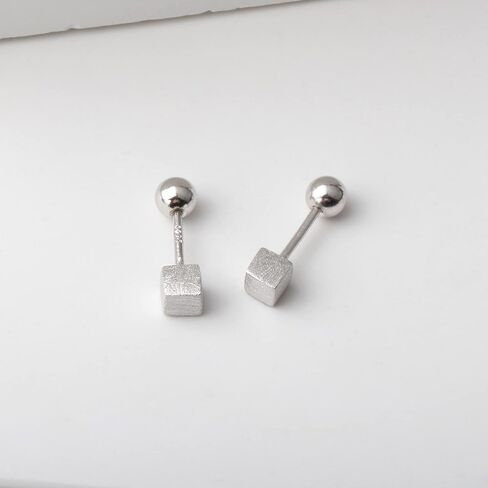 Screw Back 925 Sterling Silver Tiny Cross Earrings Studs in Kuwait