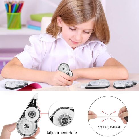 BESARME 12 Pack Correction Tapes, 39 Feet Each Correction Tape Roller Correction Tape Pen for Students Office Supplies, 1/5 X 472 Inches in Kuwait