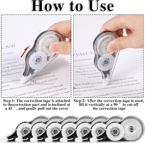 BESARME 12 Pack Correction Tapes ، 39 قدمًا لكل قلم شريط تصحيح شريط تصحيح للطلاب للطلاب ، 1/5 × 472 بوصة in Kuwait