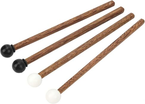 4PCS Steel Tongue Drum Mallets, Mallets Percussion Instrument Parts, 16.5cm Rubber Drum Sticks with Wood Handle for Kids in Saudi Arabia