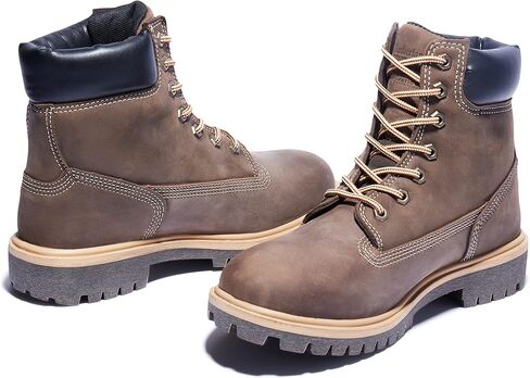 حذاء Timberland PRO النسائي Direct Attach مقاس 6 بوصة من الصلب الآمن عند أصابع القدم معزول ومقاوم للماء، حذاء عمل صناعي - - Coffee، 10 in Saudi Arabia