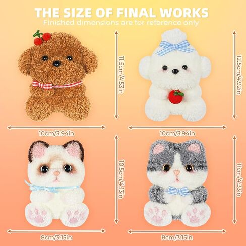 Punch Needle Kit-4 ، مجموعة التطريز للمبتدئين ، ومجموعات الإبرة الكبار المبتدئين ، والإبر ، والمقصات المنحنية ، وصندوق تخزين الأدوات ، والغزل ، والتعليمات سهلة المتابعة ، ومقاطع الفيديو التعليمية (4 بقرة هايلاند) in Kuwait