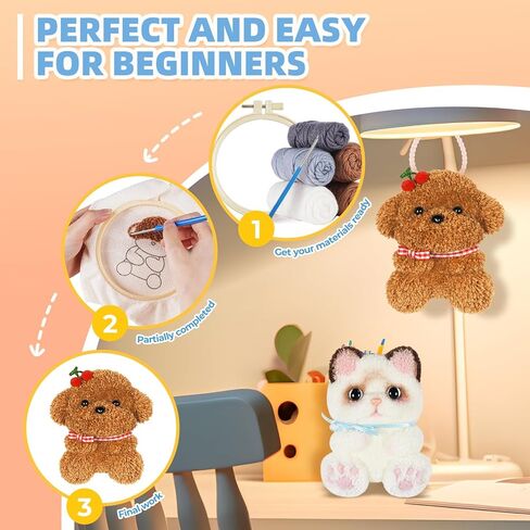 Punch Needle Kit-4 ، مجموعة التطريز للمبتدئين ، ومجموعات الإبرة الكبار المبتدئين ، والإبر ، والمقصات المنحنية ، وصندوق تخزين الأدوات ، والغزل ، والتعليمات سهلة المتابعة ، ومقاطع الفيديو التعليمية (4 بقرة هايلاند) in Kuwait