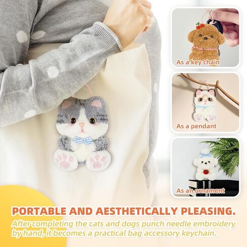 Punch Needle Kit-4 ، مجموعة التطريز للمبتدئين ، ومجموعات الإبرة الكبار المبتدئين ، والإبر ، والمقصات المنحنية ، وصندوق تخزين الأدوات ، والغزل ، والتعليمات سهلة المتابعة ، ومقاطع الفيديو التعليمية (4 بقرة هايلاند) in Kuwait