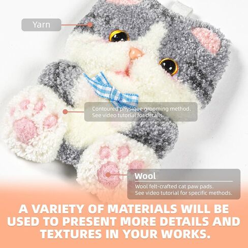 Punch Needle Kit-4 ، مجموعة التطريز للمبتدئين ، ومجموعات الإبرة الكبار المبتدئين ، والإبر ، والمقصات المنحنية ، وصندوق تخزين الأدوات ، والغزل ، والتعليمات سهلة المتابعة ، ومقاطع الفيديو التعليمية (4 بقرة هايلاند) in Kuwait