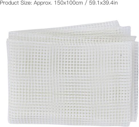 Blank Rug Household DIY Hand Made Crocheting Carpet Rug, Blank Rug Hooking Mesh Blank Rug Hooking Mesh Canvas DIY Sheet for Embroidery Cross Crafts Decoration (Grid Cloth 150 * 100cm) in Saudi Arabia