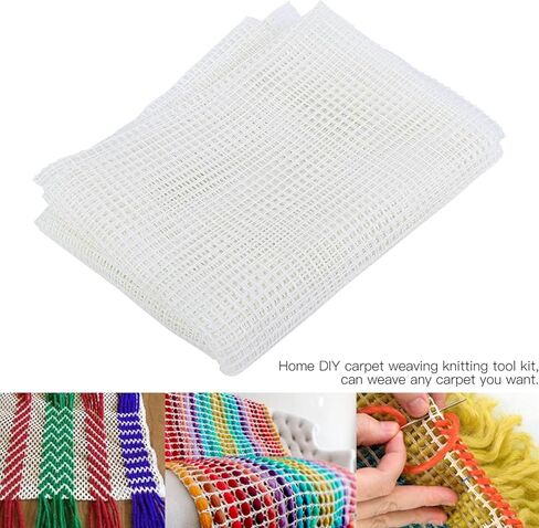 Blank Rug Household DIY Hand Made Crocheting Carpet Rug, Blank Rug Hooking Mesh Blank Rug Hooking Mesh Canvas DIY Sheet for Embroidery Cross Crafts Decoration (Grid Cloth 150 * 100cm) in Saudi Arabia