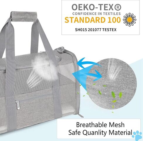 حاملة كات كبيرة من طراز Cat Soft Side Side Pet For Hitten Puppy Travel Travel Small Dog Carrier ، TSA Airline Airline Abported Pet in Kuwait