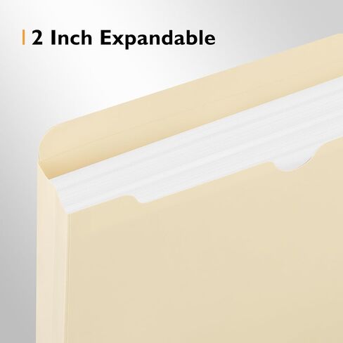 Manila File Jacket,10x12 Inches Job Folders File Jackets,2 Inch Expandable Sides Manila Folders,50 Packs Project File Jacket,Assorted Positions,Reinforced Straight-Cut Tab in Saudi Arabia
