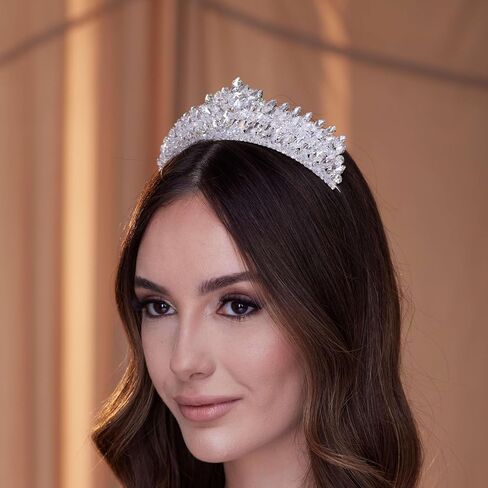 Crystal Rhinestone Wedding Tiara in Saudi Arabia