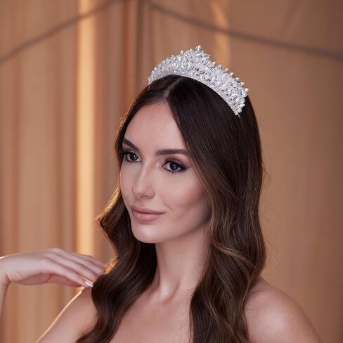 Crystal Rhinestone Wedding Tiara in Saudi Arabia