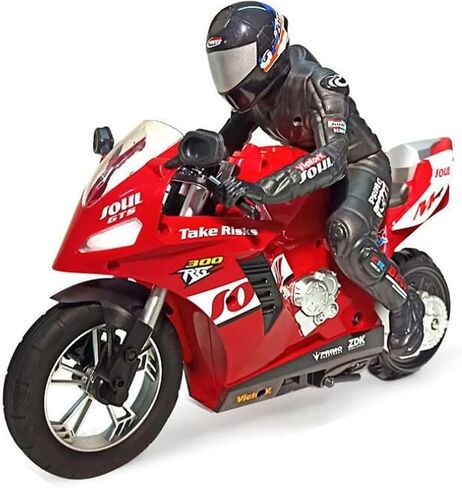 1/6 Scale Remote Control Motorcycle, 2.4GHz RC Dual-Motor Electric Two-Wheel Self-Balancing Motorcycle Model for Adult - RTR Version,Red in Saudi Arabia