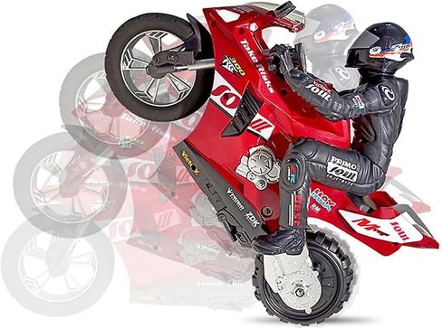 1/6 Scale Remote Control Motorcycle, 2.4GHz RC Dual-Motor Electric Two-Wheel Self-Balancing Motorcycle Model for Adult - RTR Version,Red in Saudi Arabia