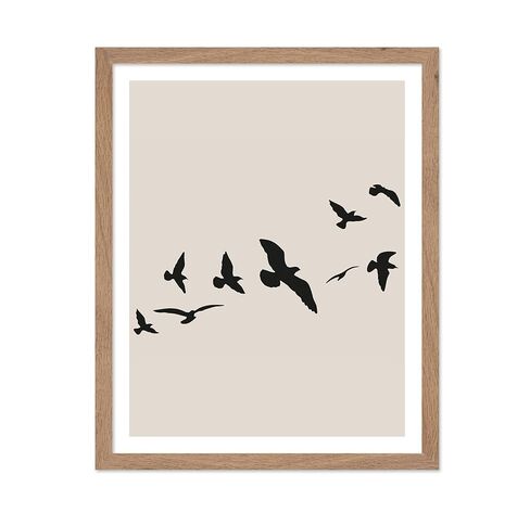 Monem Art Random Shapes Poster - Retro Geometric Print - Abstract Art - Mid Century Modern Art - Black & White Art - Chic Boho Art - Minimal Living Room or Office Decor - 16x20 UNFRAMED Wall Art in Kuwait