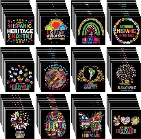 96 Pcs Hispanic Heritage Month Notepads Bulk National Latin American Memo Pads National Heritage Month Mini Notepad Small Paper Pocket Notebook for Gift Party Favor Spanish Office Supply in Kuwait