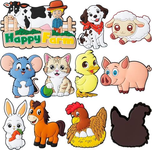 Fridge Magnets for Toddlers 1-3-Cute Fridge Magnets for Kids Large Farm Animal Magnets for Fridge Strong Refrigerator Magnets for Toddlers Babies Fun Educational Toys Gift for Boys & Girls Ages 1＋ in Saudi Arabia