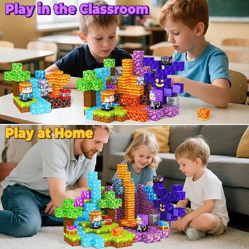 Magnetic Blocks Building Toys for 3 4 5 6 7 8 9 10 11 12 13 Year Old Boys Girls, Kids Magnetic Cubes Tiles Montessori Sensory Travel Magnet Toys Games Christmas Birthday Party Toddler Gifts in Saudi Arabia