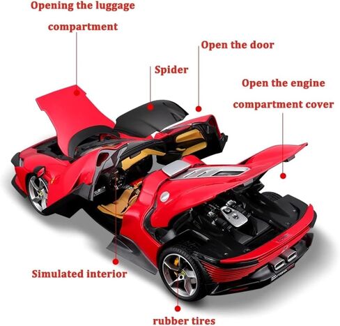 1/18 SP3 Supercars Model Car for Ferrari Daytonasp3 سبيكة Diecast Cars Cars Model Display Collection in Kuwait