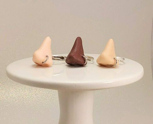 Fake Nose Ring with a Nose Stud Bone Ring - Gag Gift - Pun in Saudi Arabia