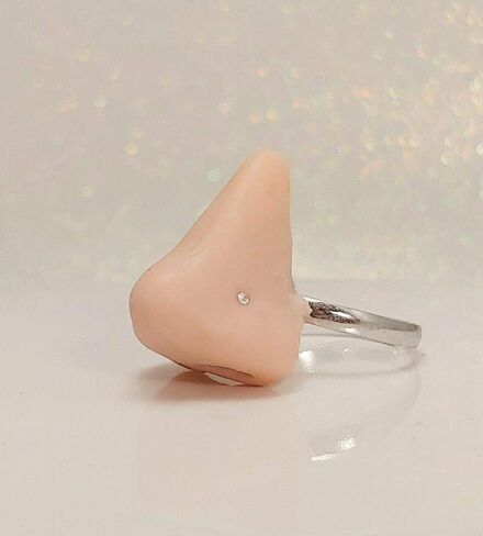Fake Nose Ring with a Nose Stud Bone Ring - Gag Gift - Pun in Saudi Arabia