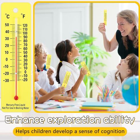 Maitys 50 Packs Student Thermometers Mercury Free Thermometer School Supplies Boiling Point Thermometers for Classroom Teaching Tools in Kuwait