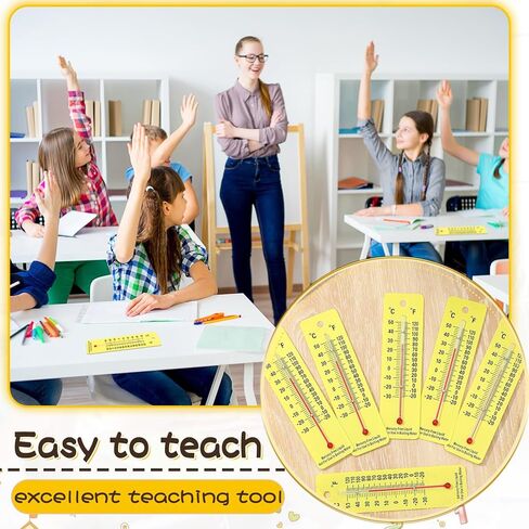 Maitys 50 Packs Student Thermometers Mercury Free Thermometer School Supplies Boiling Point Thermometers for Classroom Teaching Tools in Kuwait