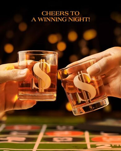 مجموعة Kolea Roulette Whisky Decanter ، 60.9 أوقية من طراز الكازينو على طراز الكازينو مع 4 دولارات نظارات ، والآباء هدايا عيد ميلاد للرجال ، هو ، موزع الخمور للذكرى ، بار ، ليلة البوكر ، كهف الرجال in Kuwait