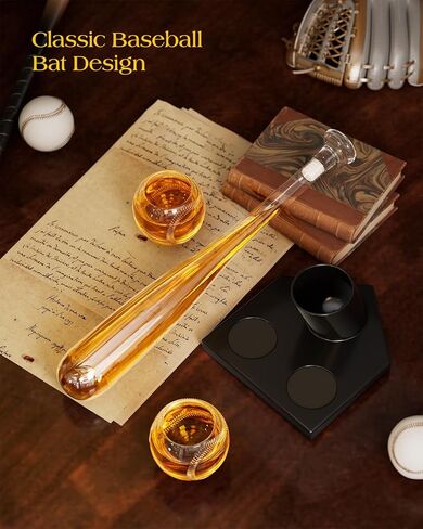 هدايا البيسبول للرجال ، مجموعات Kolea Whisky Decanter للرجال ، و 20 أوقية بيسبول مضرب Decanter مع 2 نظارة ، وهدية عيد ميلاد فريدة من نوعها أبيه شباب رفاق مدرب ، من أجل الخمور تيكيلا in Kuwait