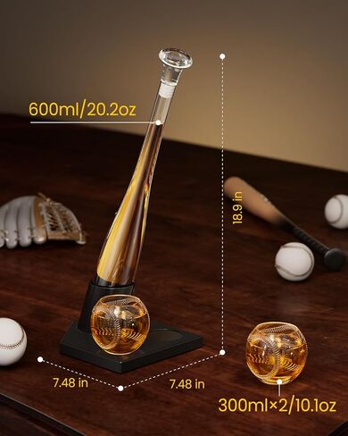هدايا البيسبول للرجال ، مجموعات Kolea Whisky Decanter للرجال ، و 20 أوقية بيسبول مضرب Decanter مع 2 نظارة ، وهدية عيد ميلاد فريدة من نوعها أبيه شباب رفاق مدرب ، من أجل الخمور تيكيلا in Kuwait