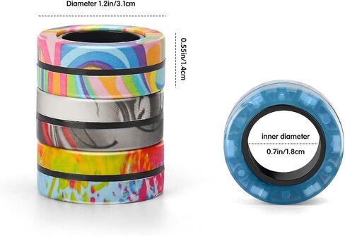 حلقات مغناطيسية تململ لعبة ألعاب ، Idea ADHD Toys ، Toys Compit Magnets Spinner Rings لعلاج إغاثة القلق ، حزمة تململ هدية رائعة للبالغين المراهقين الأطفال in Kuwait