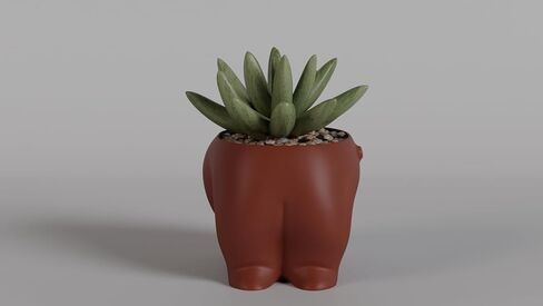 3D Printed Bear Planter - Cute Animal Succulent Pot for Home & Office Decor in Saudi Arabia