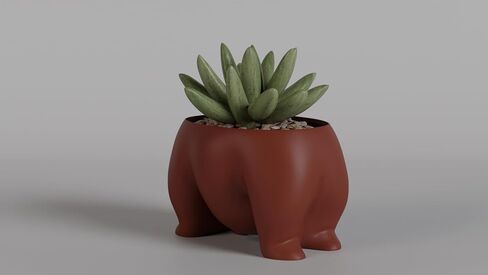 3D Printed Bear Planter - Cute Animal Succulent Pot for Home & Office Decor in Saudi Arabia