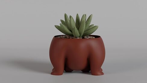 3D Printed Bear Planter - Cute Animal Succulent Pot for Home & Office Decor in Saudi Arabia