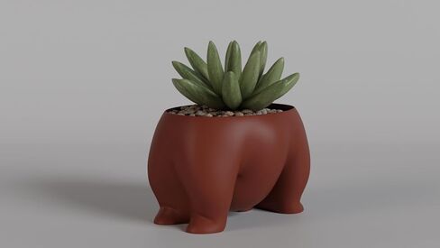 3D Printed Bear Planter - Cute Animal Succulent Pot for Home & Office Decor in Saudi Arabia