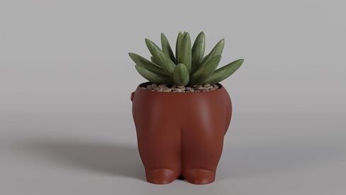3D Printed Bear Planter - Cute Animal Succulent Pot for Home & Office Decor in Saudi Arabia