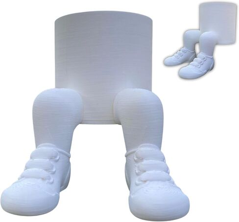 Sitting Pot Planter with Shoes – 3D Printed Cute Plant Holder for Succulents, Cacti & Small Plants – Fun Desk & Shelf Decor – Unique PLA Planter Pot – Indoor Home or Office Decoration in Saudi Arabia