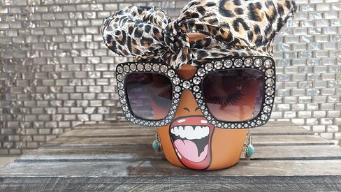 Sassy Soul Sister, Head Face Planter, Planter with Drainage, Planters and Pots, Planter, Flower Pot, Planter, Unique Gift, Ceramic Planter in Saudi Arabia