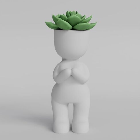 Cute Succulent Planter - 3D Printed PLA Plant Pot - Adorable Home Decor - Unique Garden Planter - Handcrafted Succulent Holder in Saudi Arabia