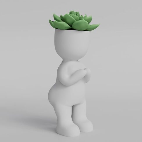 Cute Succulent Planter - 3D Printed PLA Plant Pot - Adorable Home Decor - Unique Garden Planter - Handcrafted Succulent Holder in Saudi Arabia