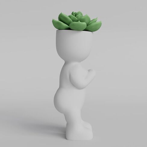 Cute Succulent Planter - 3D Printed PLA Plant Pot - Adorable Home Decor - Unique Garden Planter - Handcrafted Succulent Holder in Saudi Arabia