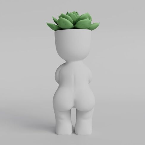 Cute Succulent Planter - 3D Printed PLA Plant Pot - Adorable Home Decor - Unique Garden Planter - Handcrafted Succulent Holder in Saudi Arabia