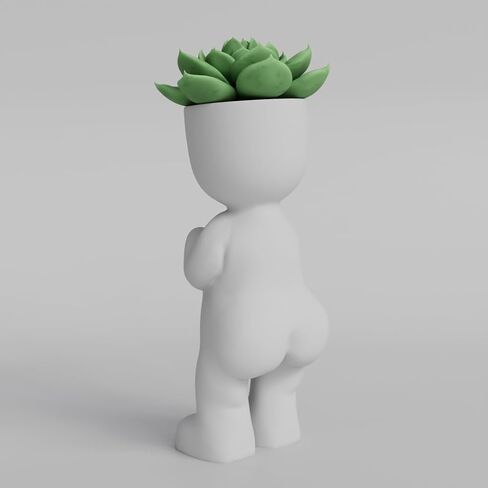 Cute Succulent Planter - 3D Printed PLA Plant Pot - Adorable Home Decor - Unique Garden Planter - Handcrafted Succulent Holder in Saudi Arabia