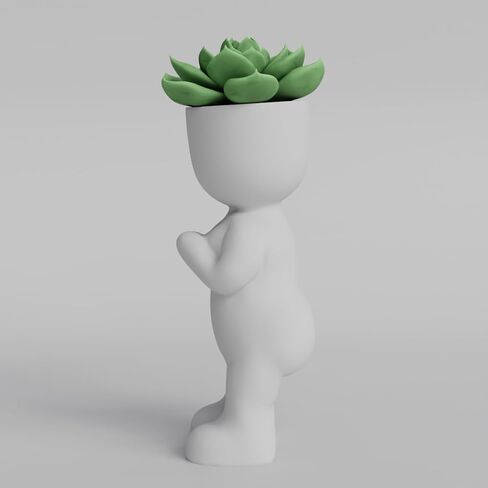 Cute Succulent Planter - 3D Printed PLA Plant Pot - Adorable Home Decor - Unique Garden Planter - Handcrafted Succulent Holder in Saudi Arabia