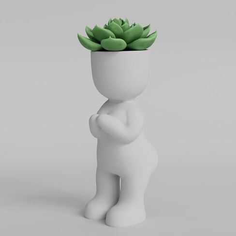 Cute Succulent Planter - 3D Printed PLA Plant Pot - Adorable Home Decor - Unique Garden Planter - Handcrafted Succulent Holder in Saudi Arabia