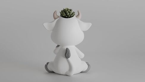 Adorable 3D Printed Cow Planter & Pen Holder – Cute Desk Organizer – Kawaii Animal Decor – Succulent Pot – Office Gift – Cow Lover Gift in Saudi Arabia