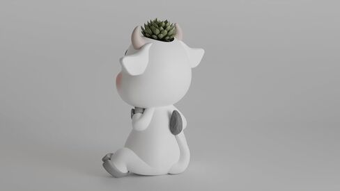 Adorable 3D Printed Cow Planter & Pen Holder – Cute Desk Organizer – Kawaii Animal Decor – Succulent Pot – Office Gift – Cow Lover Gift in Saudi Arabia