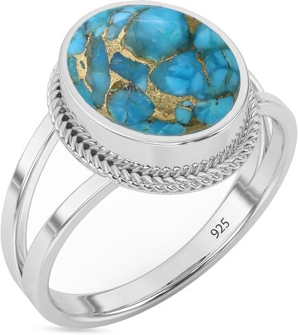 Sterling Silver 925 Ring For Womens Aquamarine Ring Sterling Silver Statement Ring March Birthstone Oval Gemstone Ring in Saudi Arabia