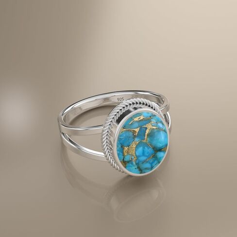 Sterling Silver 925 Ring For Womens Aquamarine Ring Sterling Silver Statement Ring March Birthstone Oval Gemstone Ring in Saudi Arabia