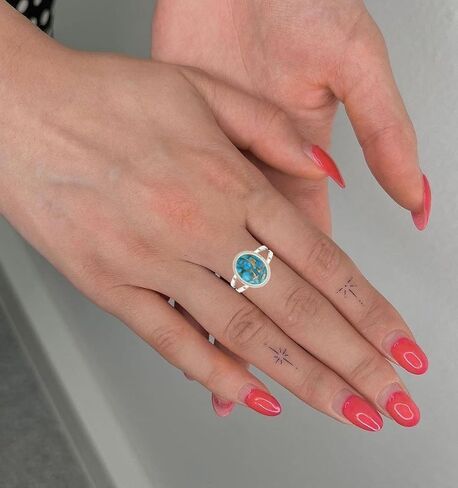 Sterling Silver 925 Ring For Womens Aquamarine Ring Sterling Silver Statement Ring March Birthstone Oval Gemstone Ring in Saudi Arabia